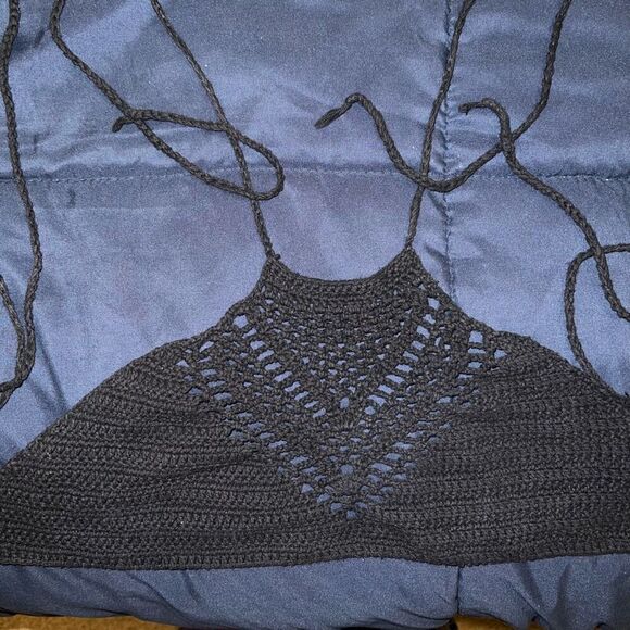 💖5/$40 boho crochet crop top size XS - Picture 2 of 4